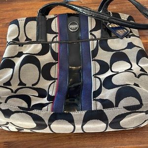 f24666 Coach multi-stripe purse